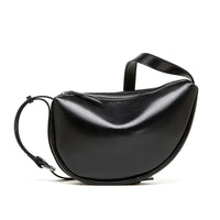 Malas femininas 2026 nova mala de mulher em pele genuína, bolsa para bolinhos, mala preguiçosa em forma de lua crescente, mala cruzada de ombro simples de grande capacidade