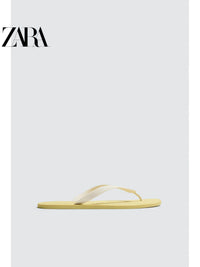 ZARA 2026 Verão Novo Sapatos Masculinos, Material Elástico, Sandálias Rasteiras Confortáveis com Detalhes, 2796720 300