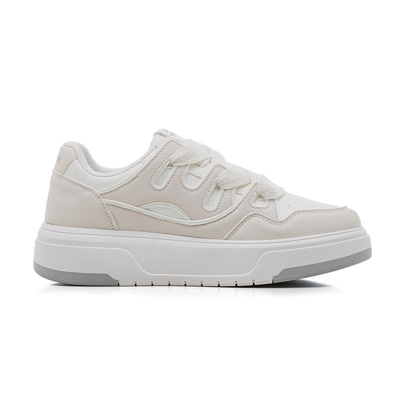Sapatos casuais casuais de sola grossa com blocos de cor Warrior, ténis estilosos e confortáveis e versáteis na moda, sapatos masculinos de couro na moda