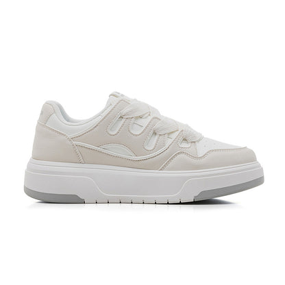 Sapatos casuais casuais de sola grossa com blocos de cor Warrior, ténis estilosos e confortáveis e versáteis na moda, sapatos masculinos de couro na moda
