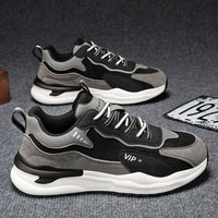 Sapatos de Homem: Outono 2024 Nova Marca da Moda Ténis Desportivos de Couro, Sapatos Casuais Casuais de Corrida Masculino A-Gump Teen Dad Trendy