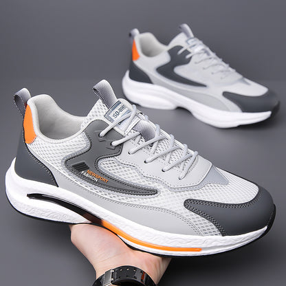 Sapatilhas desportivas casuais de malha masculina 2025, novas sapatilhas leves de corrida masculinas antiderrapantes e resistentes a odores de verão, sapatilhas na moda e respiráveis