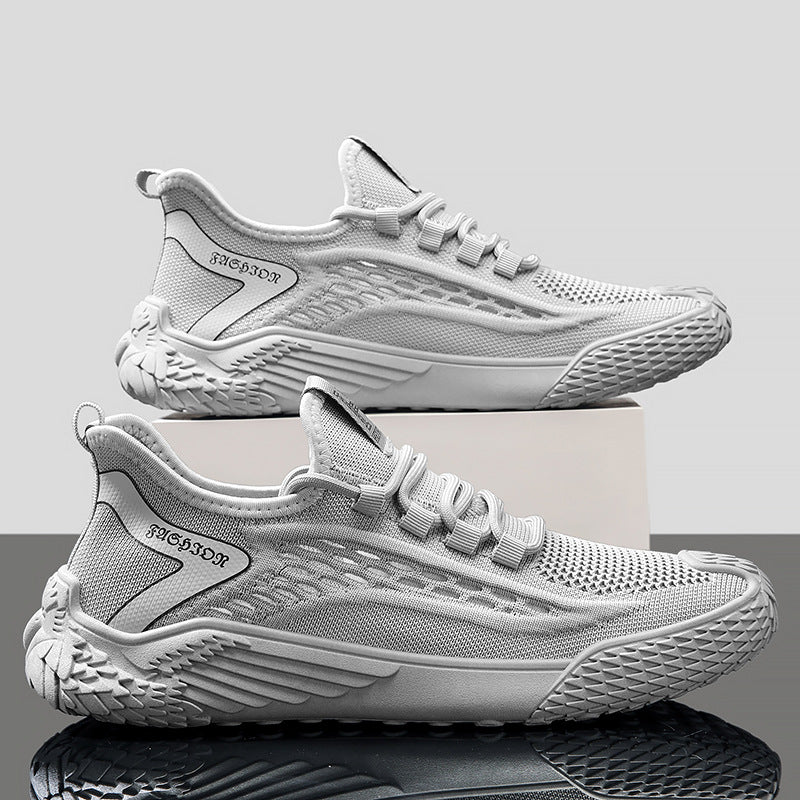 Sapatilhas de Homem 2024 Novas Sapatilhas de Verão Respiráveis, Finas, Casuais Casuais Resistentes a Odores, Corrida Desportiva Sola Suave, Flyknit Mesh Leve, Sapatilhas da Moda