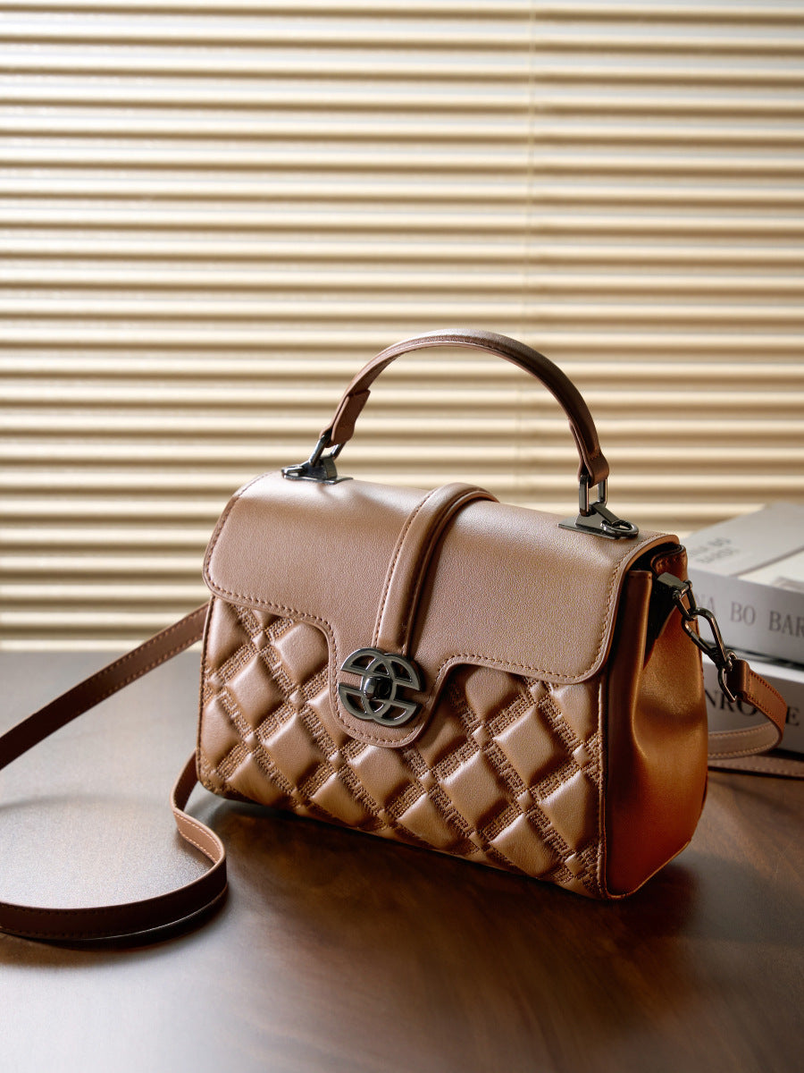 Malas de Mulher 2026 Nova Commuter Genuine Leather Bag de Mulher de Grande Capacidade Mom Bag Crossbody Hand Bag de Alta Gama