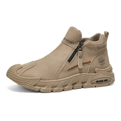 Sapatos de Proteção de Trabalho Primavera e Outono, Sapatos de Trabalho de Trabalho Duráveis Antiderrapantes e Antiderrapantes, Botas até ao tornozelo, Botas Martin Casual