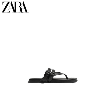 ZARA Coleção Primavera/Verão 2026 - Novos Sapatos Masculinos: Sandálias de dedo com fivela e múltiplas tiras - 2715720 800