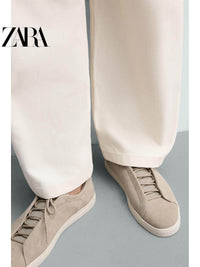 ZARA Coleção Primavera/Verão 2026 - Tênis Masculino Leve com Cadarço e Detalhes em Camurça, 2240720 107
