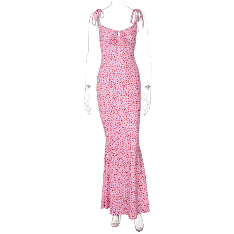 Europa & América 2026 Verão 2026 Novo Vestido Floral Pequeno de Alta Alta Com Alta Vestido Vestido Feminino Comércio Exterior Amazon Roupa Feminina Grossista