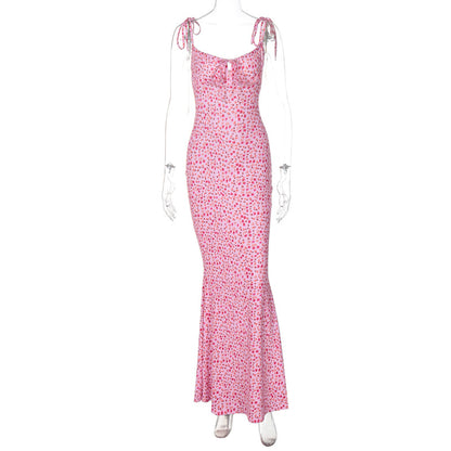 Europa & América 2026 Verão 2026 Novo Vestido Floral Pequeno de Alta Alta Com Alta Vestido Vestido Feminino Comércio Exterior Amazon Roupa Feminina Grossista