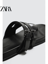 ZARA Coleção Primavera/Verão 2026 - Novos Sapatos Masculinos: Sandálias de dedo com fivela e múltiplas tiras - 2715720 800