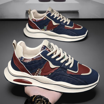 Novos Sapatos Casuais Desportivos com Sola Macia e Sola Moderna para Homens Verão 2025, Sapatos de Pai para Homens com Sola Grossa e Aumento de Altura