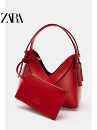 Bolsa feminina ZARA 2026 Verão, nova coleção com detalhes em costura, mini bolsa de mão com cordão/bolsa transversal 6092810 600