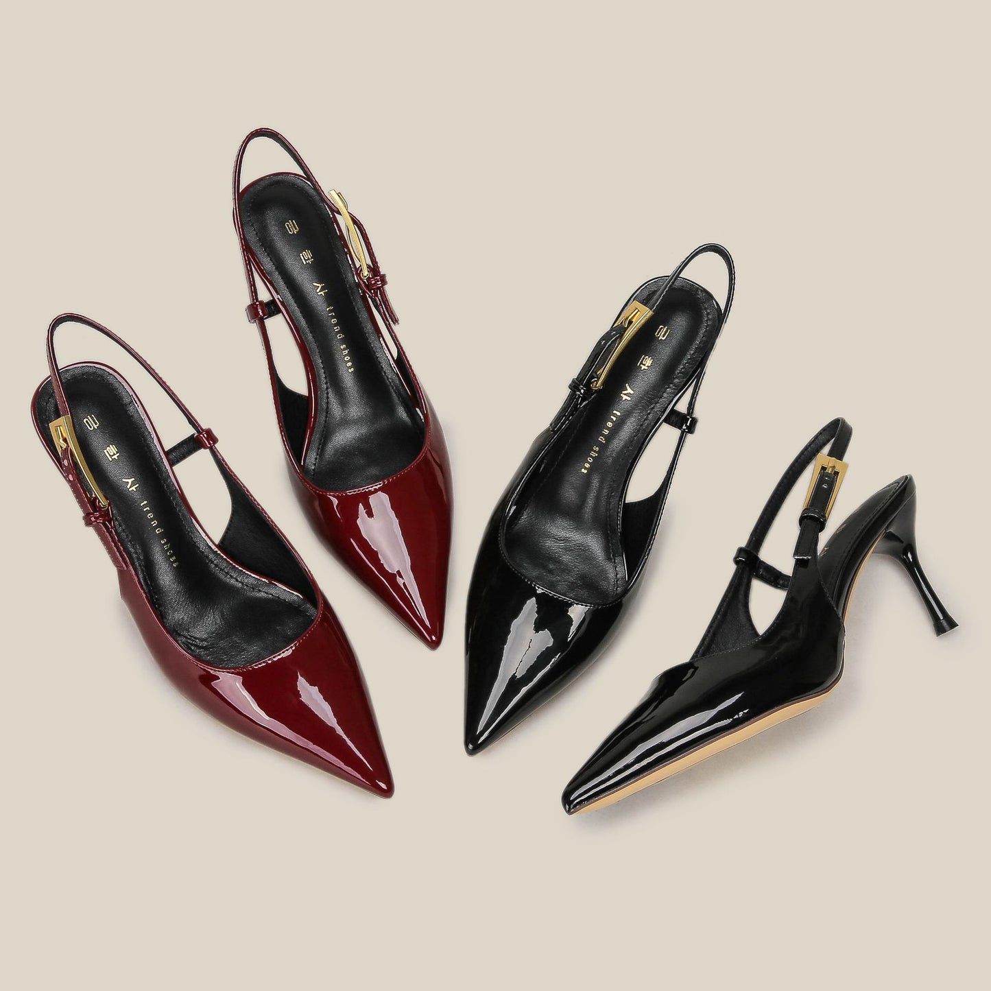 Sandálias de salto alto bordô para mulheres, sapatos de bico meio fechado com bico e ponta aguda, sapatos estilo Chanel, sandálias de moda feminina