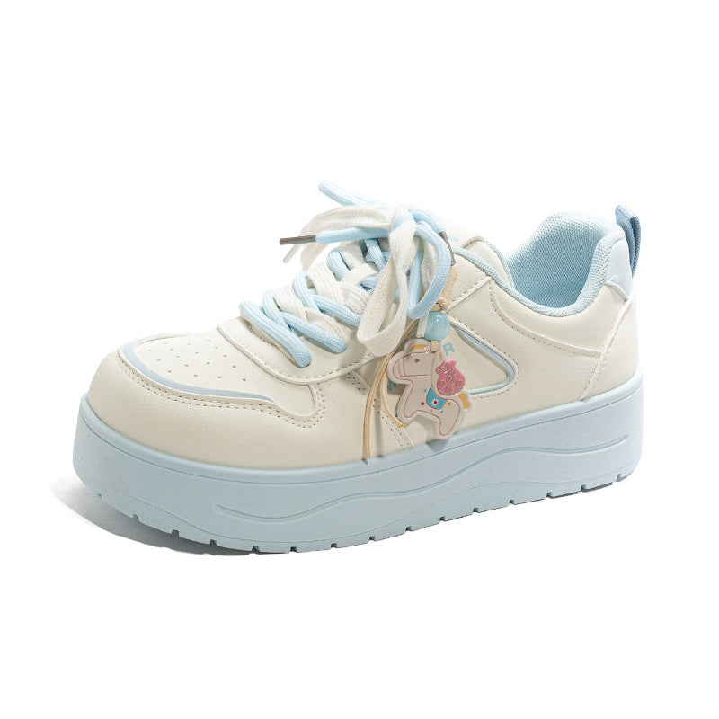 Os novos ténis versáteis confortáveis e com blocos de cor da Warrior, os elegantes singles femininos da moda coreana, sapatos casuais modernos de alto valor estético
