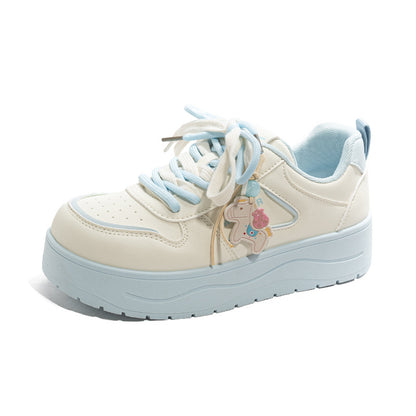 Os novos ténis versáteis confortáveis e com blocos de cor da Warrior, os elegantes singles femininos da moda coreana, sapatos casuais modernos de alto valor estético