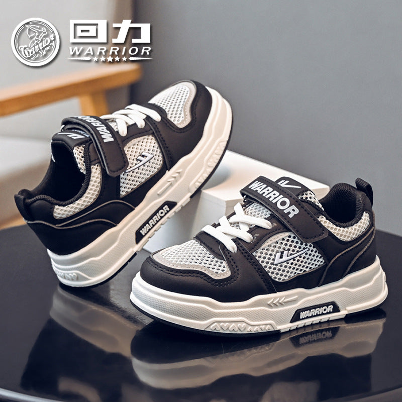 Warrior 2026 Novos Sapatos Versáteis e Confortáveis para Rapazes, Sapatos de Sola Grossa com Blocos de Cor e Modernos de Rede Simples, Sapatos Mágicos Respiráveis