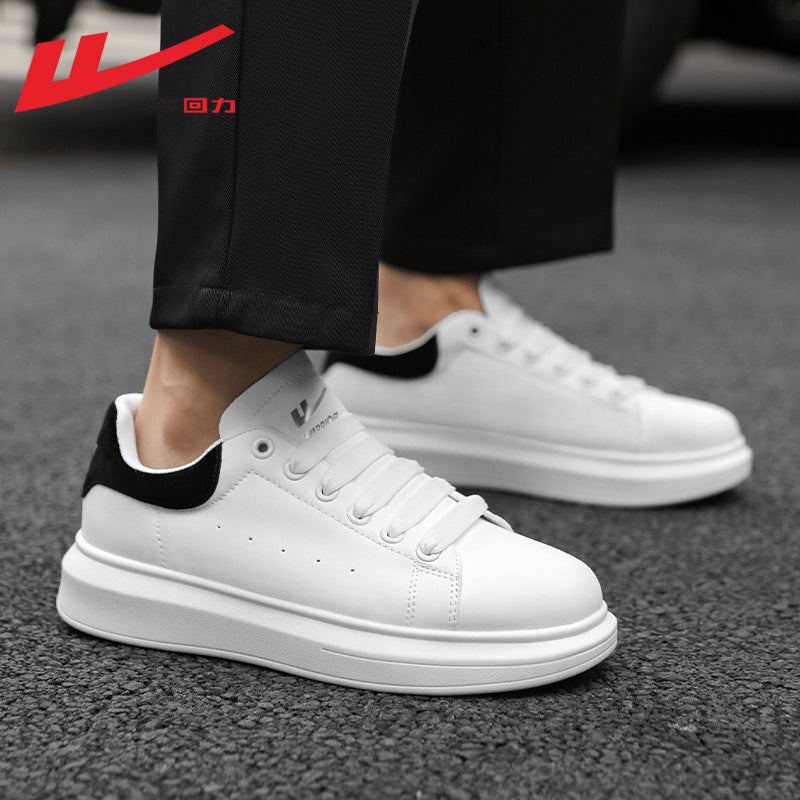 Ténis brancos Warrior transpiráveis em unissex com sola grossa, sapatos casuais confortáveis e confortáveis, estilo universitário, sapatos simples leves e modernos por grosso