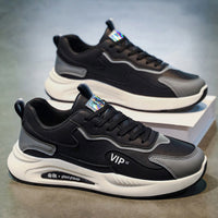 Sapatilhas Masculinas 2025 Outono Novos Sapatos Desportivos Casuais Calças Modernas, Versáteis Em Pele Respirável Moda Outdoor
