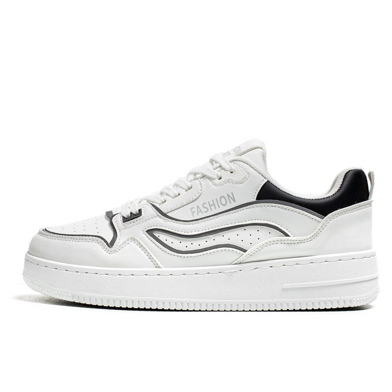 Sapatos de Homem 2024 Novo Design de Primavera Nicho Ténis Casuais Baixos, Sapatos Desportivos Masculinos Versáteis, Respiráveis, Pequenos Sapatilhos Brancos da Moda