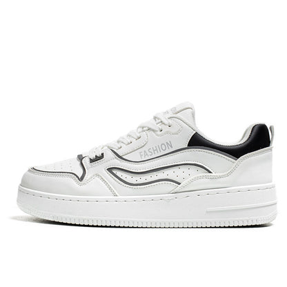 Sapatos de Homem 2024 Novo Design de Primavera Nicho Ténis Casuais Baixos, Sapatos Desportivos Masculinos Versáteis, Respiráveis, Pequenos Sapatilhos Brancos da Moda