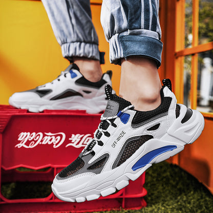 Sapatos de Homem 2024 Novos Sapatos de Rede de Rede Ocos de Verão Respiráveis Sapatilhas Desportivas Casuais Veráteis para Homens