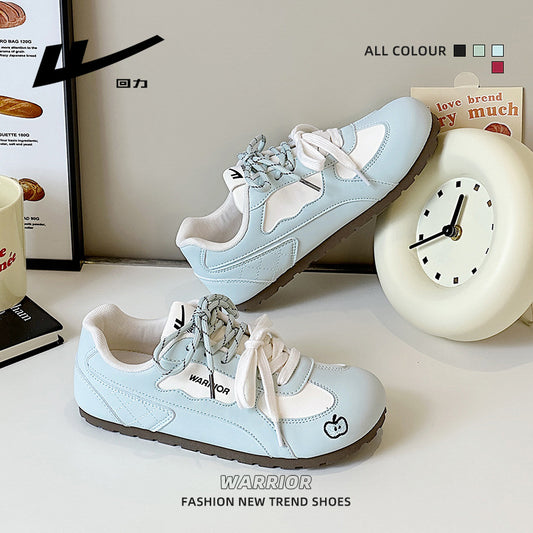 Os novos ténis de ballet de sola fina da Warrior, sapatos casuais com duplo atacador e estilo casual, versáteis, leves e confortáveis para mulheres