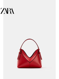 Bolsa feminina ZARA 2026 Verão, nova coleção com detalhes em costura, mini bolsa de mão com cordão/bolsa transversal 6092810 600