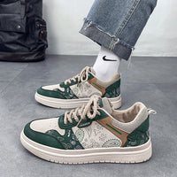 Transmissão em direto Sapatos de Homem 2024 Novos Sapatos de Flor de Caju, Sapatos Modernos de Masculino, Ténis Desportivos de Tela de Primavera De Topo Baixo e Versáteis da Moda
