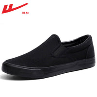 Sapatos minimalistas de tecido fáceis de gerir da Warrior para o outono, sapatos novos de uma perna, sapatos pretos de pai de meia-idade