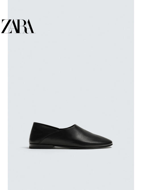 ZARA Coleção Verão 2026 - Sapatos Masculinos - Mocassim Simples de Couro com Sola Fina 2631820 800