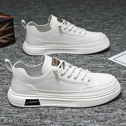 Sapatos masculinos de verão, sapatos brancos novos e respiráveis, sapatos desportivos versáteis e na moda ao estilo coreano, sapatos casuais baixos, sapatos modernos