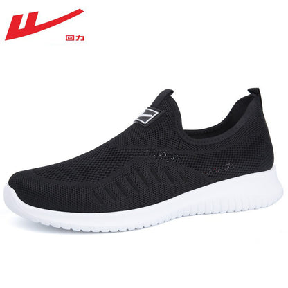 Sapatos Warrior Confortáveis para Caminhada Unissex, Leves e Respiráveis de Uma Camada Novos Sapatos Desportivos Pretos de Verão