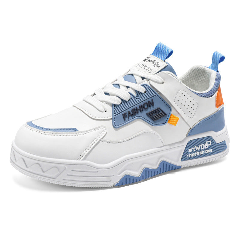 Sapatos brancos novos e respiráveis para o verão masculino, ténis versáteis e modernos de sola grossa, sapatos casuais, sapatos modernos