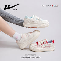 Sapatos de skate Warrior Fresh com sola grossa e blocos de cor, sapatos casuais versáteis sem atacadores com velcro, sapatos versáteis para estudantes para mulheres