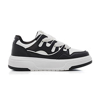 Sapatos casuais casuais de sola grossa com blocos de cor Warrior, ténis estilosos e confortáveis e versáteis na moda, sapatos masculinos de couro na moda