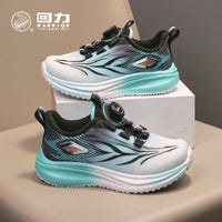 Sapatos infantis Warrior, sapatos de botão fixes, novidades de outono para rapazes e raparigas, sapatos de rede roxa respiráveis, sapatos desportivos casuais versáteis