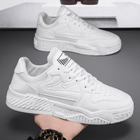 Sapatos Masculinos 2025 Novos Ténis Panda Primavera Respiráveis Pretos e Brancos Desportivos Casuais Masculinos Sola Grossa e Aumento de Altura Sapatilhas da Moda