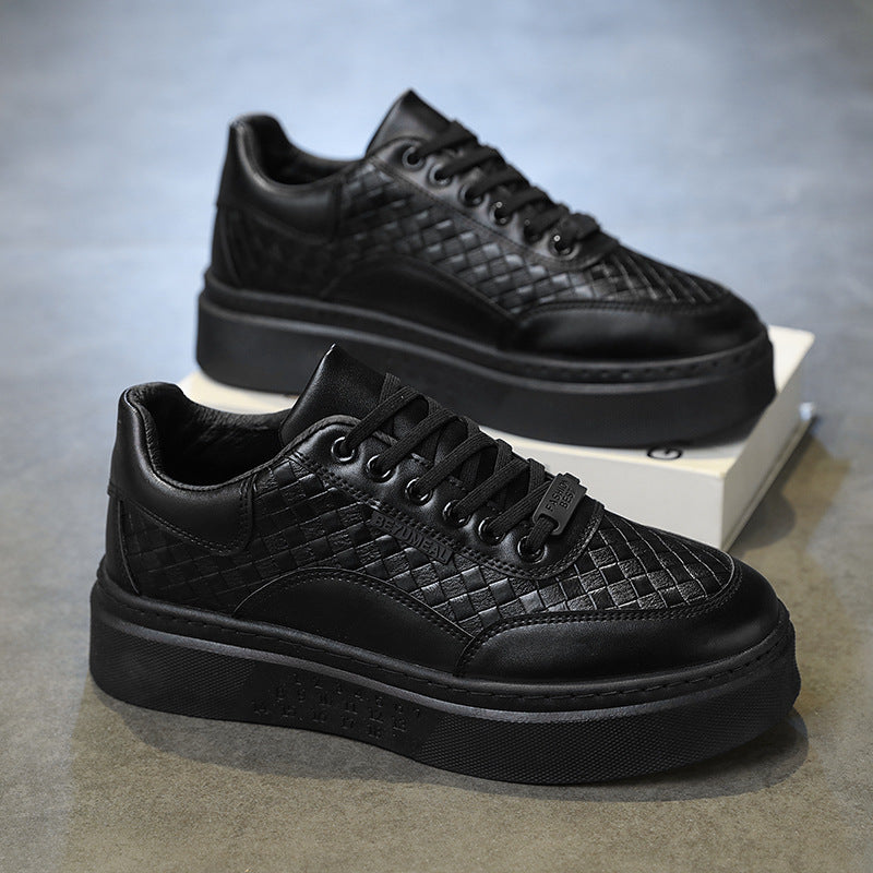 Novos Sapatos Masculinos de Outono 2025: Ténis Brancos Desportivos Casuais Desportivos Casuais que Aumentam a Altura, Sapatos de Snowboard Masculinos Modernos e Versáteis