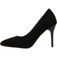 Salto alto feminino, primavera/outono 2024 novos sapatos profissionais pretos de bico pontiagudo com bico pontiagudo raso, sapatos de etiqueta plus size para exportação