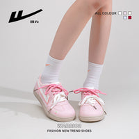 Ténis Warrior low-top enérgicos e giros, design de alto valor, sapatos de treino moral versáteis, chinelos de mulher com blocos de cor na moda