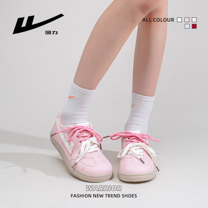 Ténis Warrior low-top enérgicos e giros, design de alto valor, sapatos de treino moral versáteis, chinelos de mulher com blocos de cor na moda