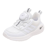 Os novos sapatos versáteis e simples para rapazes e raparigas da Warrior, ténis desportivos de exterior modernos e estilosos, sapatos coreanos de malha com botões, adesivo frio