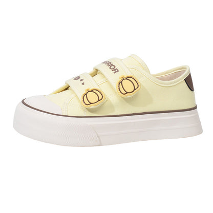 Os novos sapatos semideslizantes enérgicos, fofos e confortáveis da Warrior, sapatos simples de velcro de alto valor, sapatos versáteis de plataforma coreana feminina