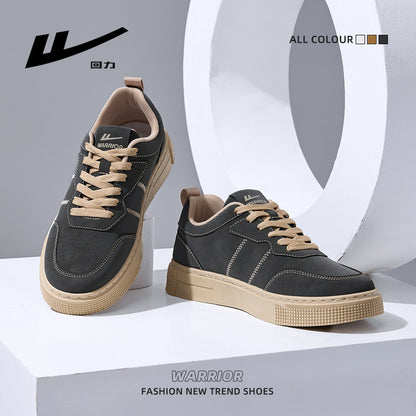 Warrior Simples Sapatos de Plataforma de Cor Sólida Negócios Sapatos de Trabalho para Homens de Deslocação Ténis Casuais Casuais Versáteis Casuais para Deslocações Diárias