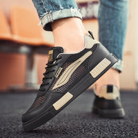 Ténis casuais casuais de malha fina, respiráveis e resistentes a odores para jovens para o verão, ténis de malha oca para homem, sapatos desportivos e modernos