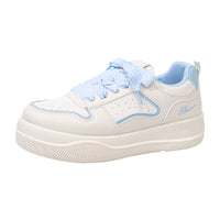 Sapatos plataforma versáteis e elegantes da Warrior, calçados femininos elegantes com blocos de cor, sapatos casuais confortáveis ao estilo coreano de alto valor estético