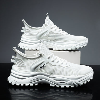 Novos sapatos masculinos de verão 2025, ténis de malha finos e resistentes a odores respiráveis, sapatilhas desportivas casuais de corrida da moda