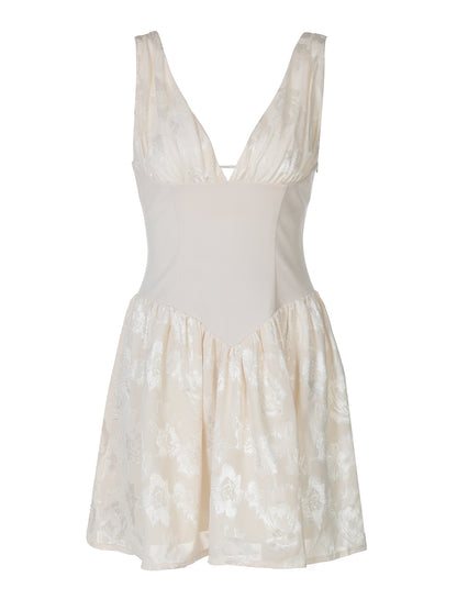 Vestido slip de verão para mulheres transfronteiriças da Amazon, europeu e americano, novo vestido liso de cor sólida com alça profunda em V nas costas, ajustado e ajustado à cintura