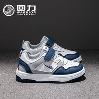 Ténis infantis Warrior color-block, sapatos casuais novos para raparigas na primavera, sapatos de estudante na moda com velcro, sapatos respiráveis