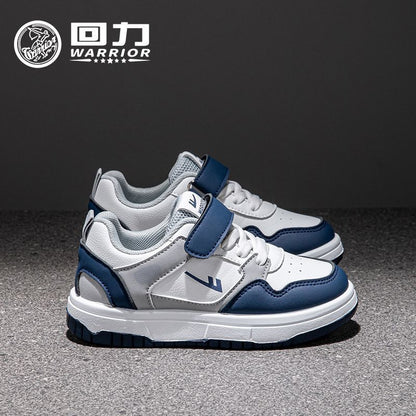 Ténis infantis Warrior color-block, sapatos casuais novos para raparigas na primavera, sapatos de estudante na moda com velcro, sapatos respiráveis